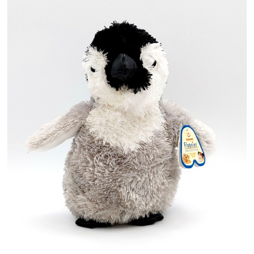 Aurora Plush Flopsie Baby Emperor Penguin 8" Stuffed Animal NEW
